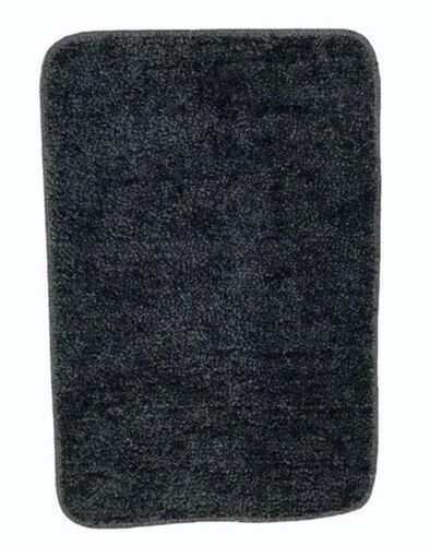 Black Color Plain Cotton Bath Mat