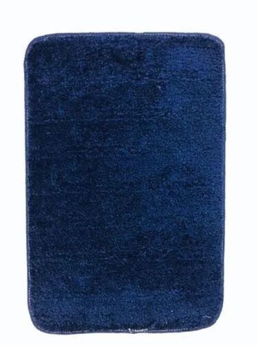 Blue Color Plain Cotton Bath Mat