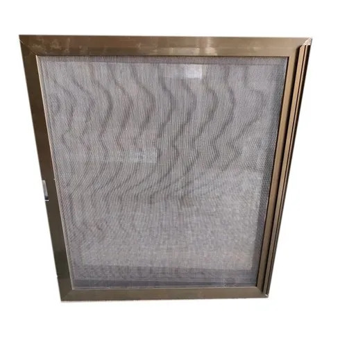 Brown Aluminium Mosquito Net Window