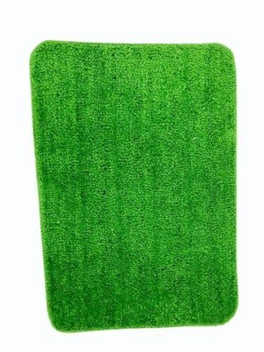 Green Color Plain Cotton Bath Mat