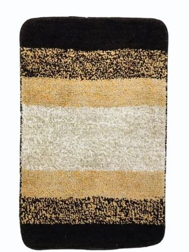 Rectangular Striped Bathroom Mat