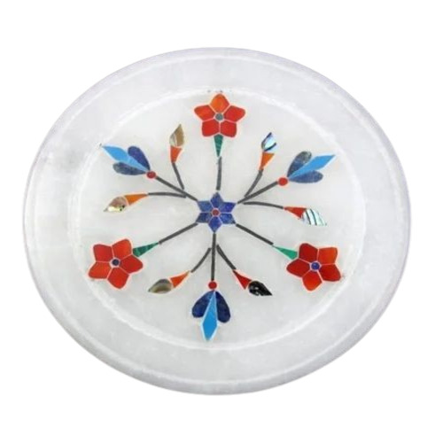 White Round Marble Coasters