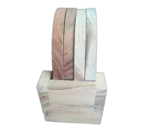 Round Natural Wooden Tea Coaster