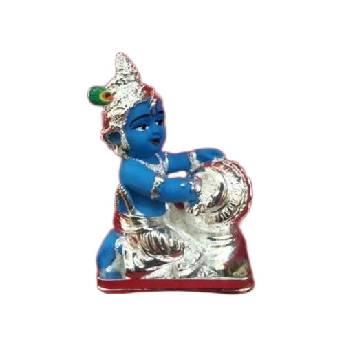 Silver Plated Lord Krishna Statue