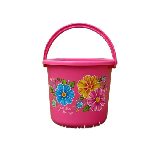 Bathroom Plastic Buckets - Color: Pink