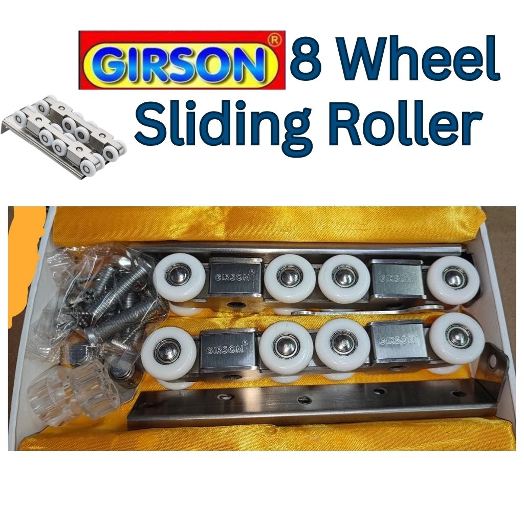 Girson 8 Wheel Sliding Roller - Color: Grey