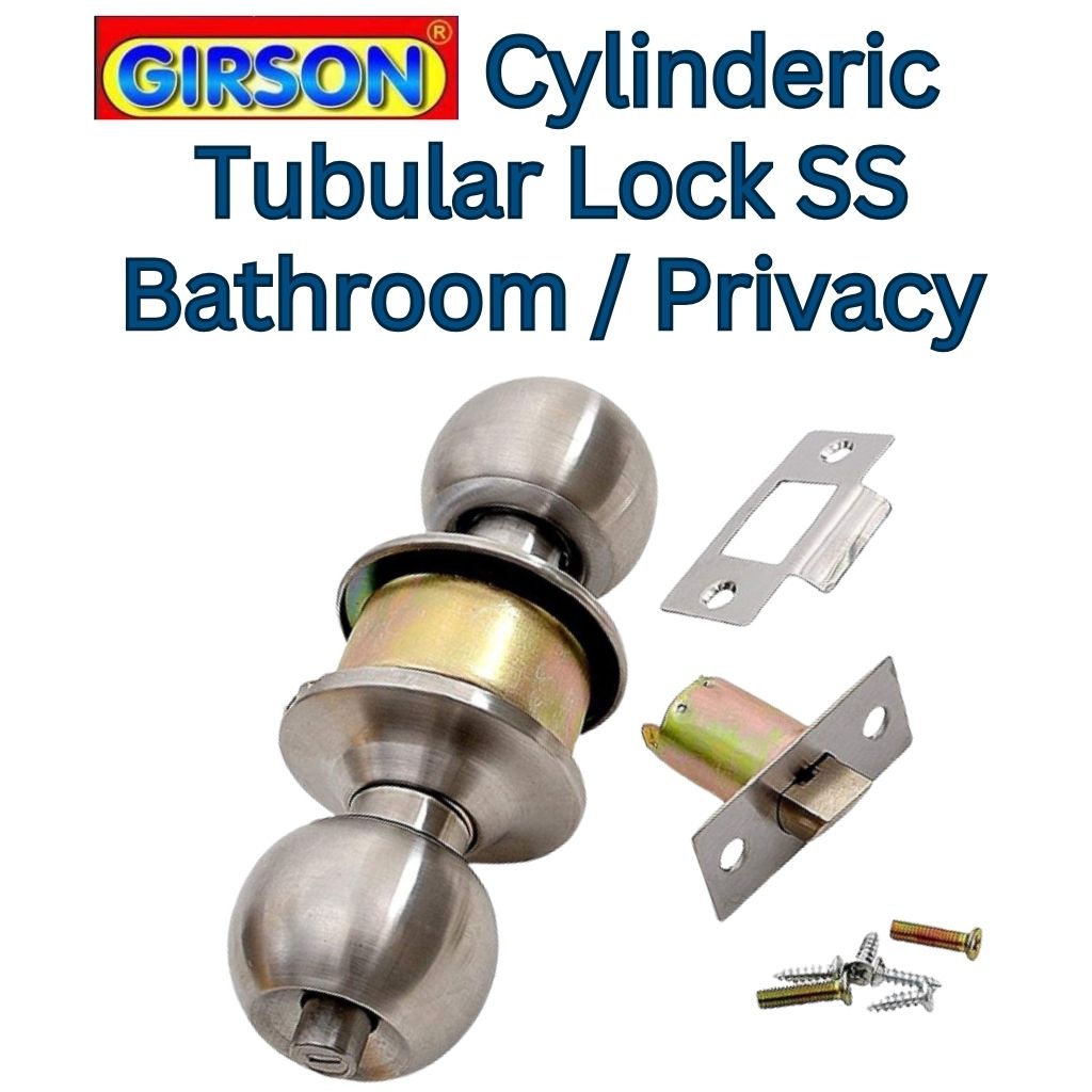 Girson Cylinderic Tubular Lock SS Bathroom Privacy