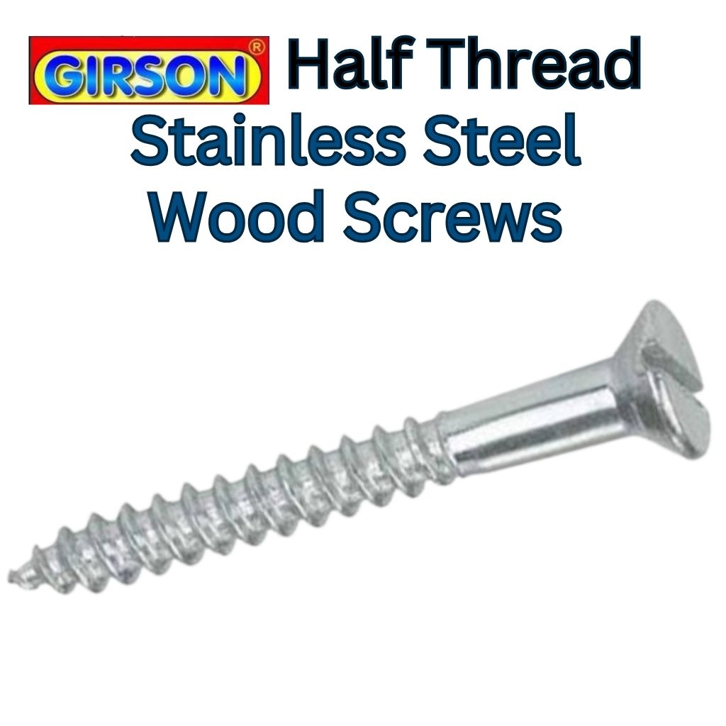 Girson Half Thread Stainless Steel Wood Screws