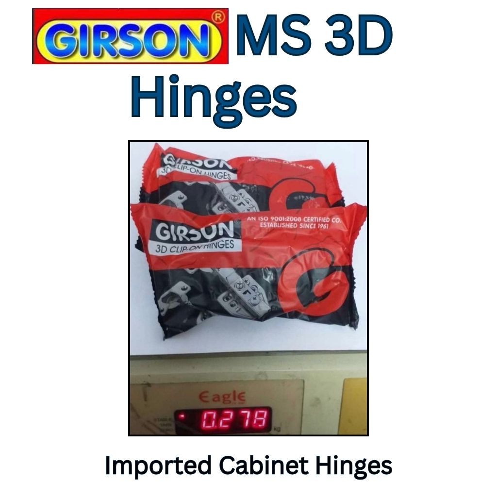 Girson Ms 3D Clipon Hinges 280G Soft-Close Movement - Color: Silver