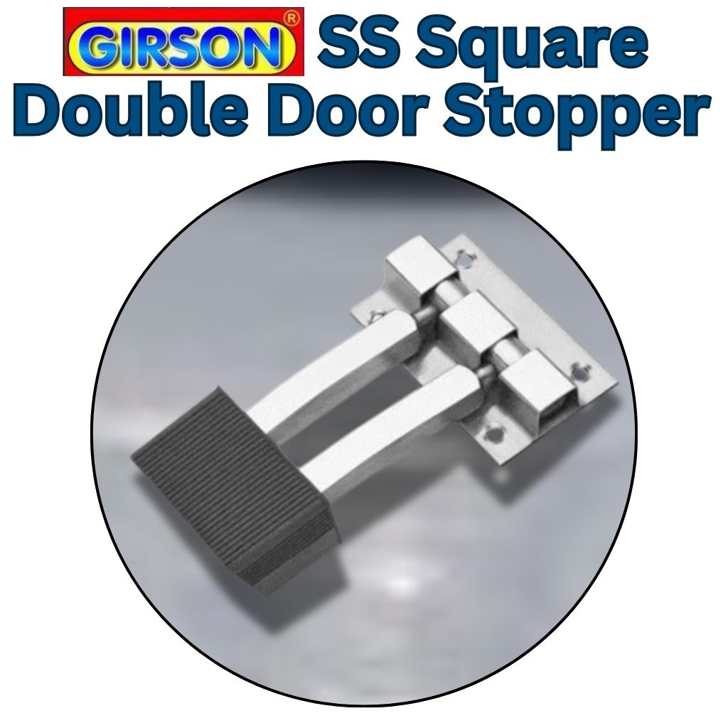 Girson SS Square double Door Stopper