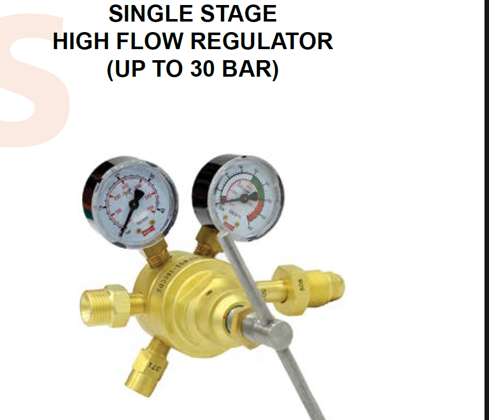 Single Stage High Flow Regulator - Application: Welding