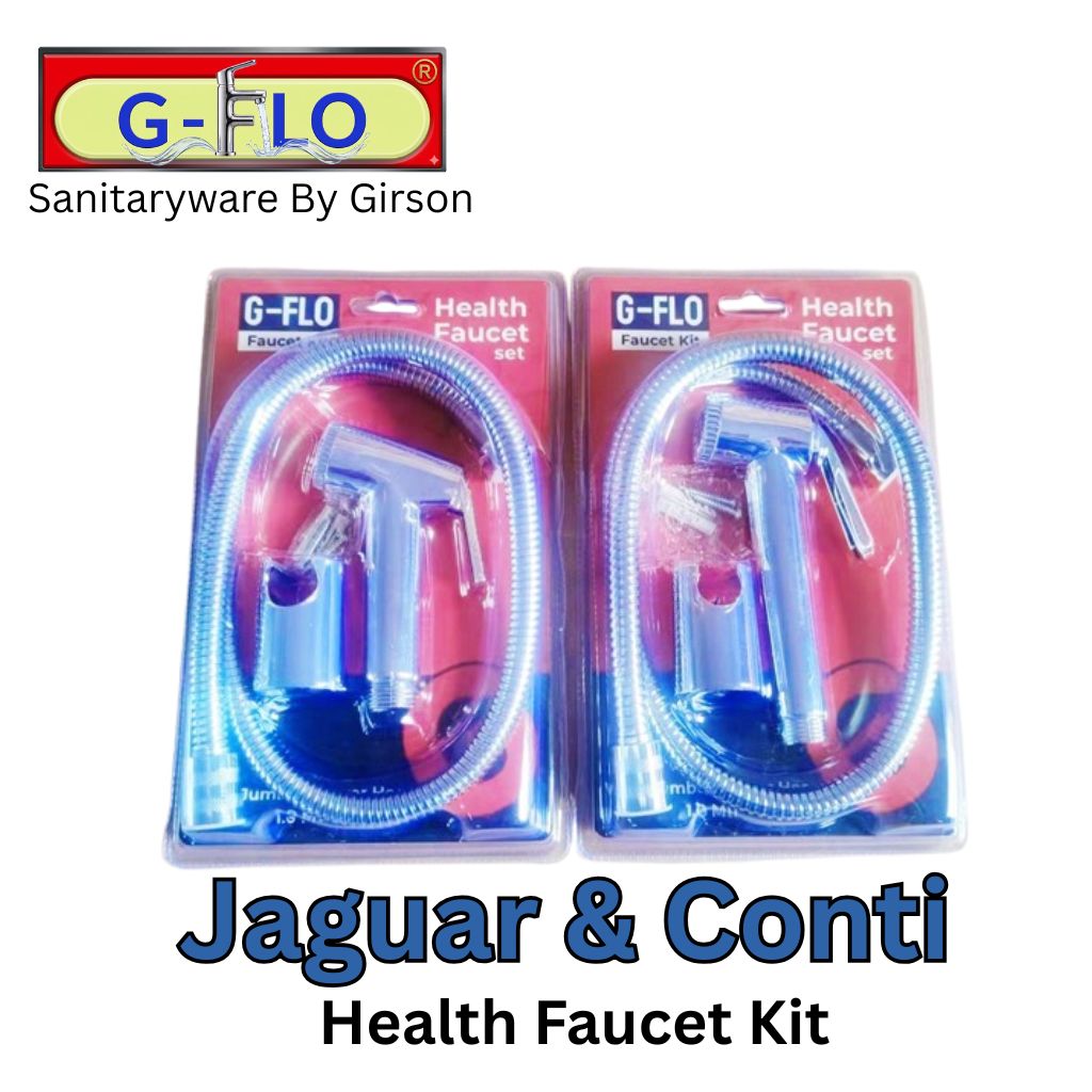 G-flo Health Faucet Kit Set Jaguar And Conti - Color: Silver