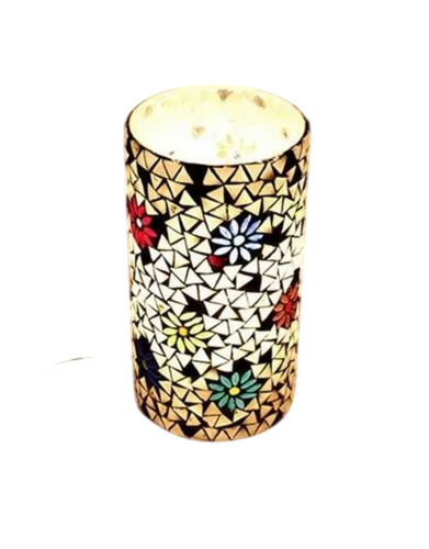 Cylindrical Glass Mosaic Lamps