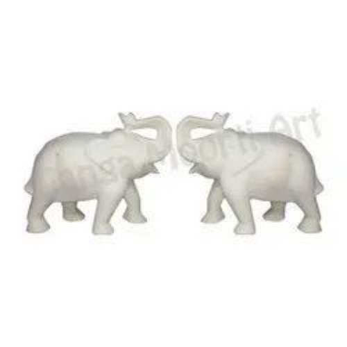 Marble White Elephant Statue