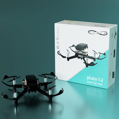 Pluto 1.2 DIY Nano Drone Kit Educational STEM Drone for Students And Hobbyists Crash-Resistant Smartphone Controlled Coding with PlutoBlocks And IDE