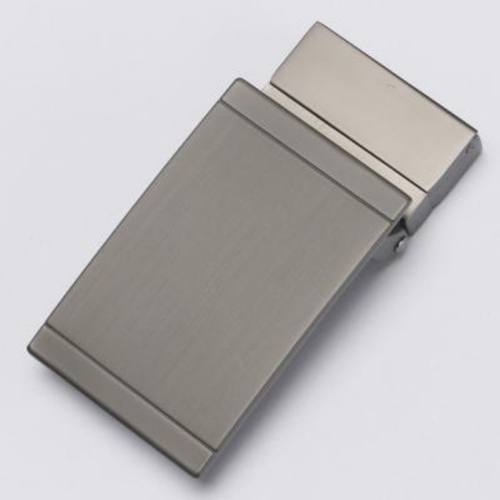 Stainless Steel Belt Buckle - Color: Metalic Gray