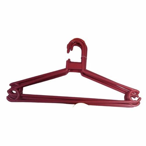 Maroon Color Plastic Cloth Hanger