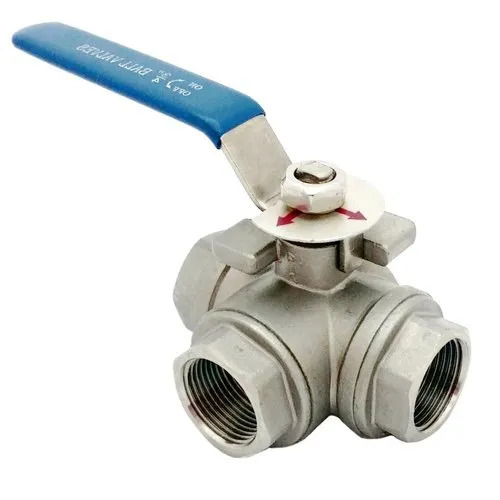 Ss304 Stainless Steel 3 Way Ball Valves 1/2 Inch To 1 Inch