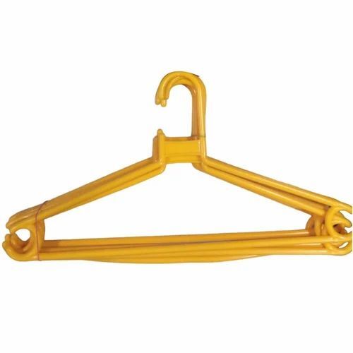 Yellow Color Plastic Cloth Hanger