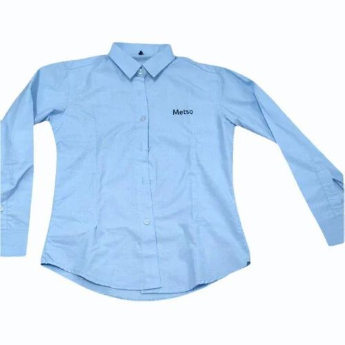 Cotton Sky Blue Large Corporate Shirt