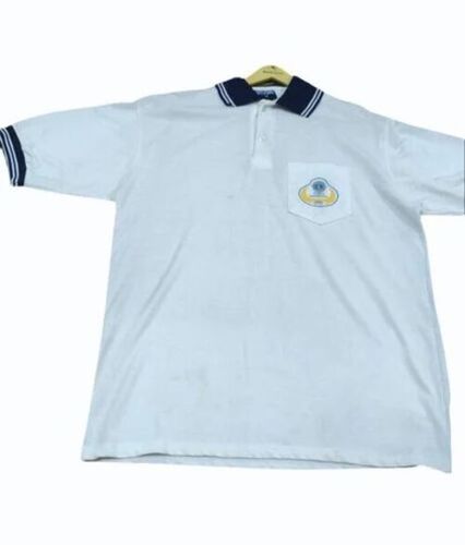 Cotton White School Uniform T Shirt