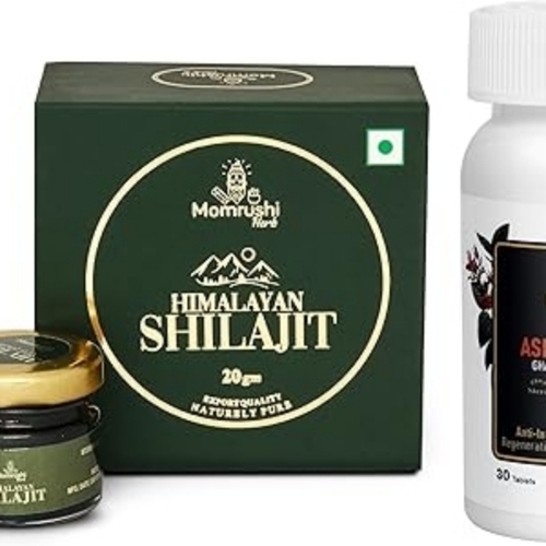 Shilajit Resin 20g & Ashwagandha Root Extract 30 Tablets (Combo) (Shilajit + Ashwagandha Combo)