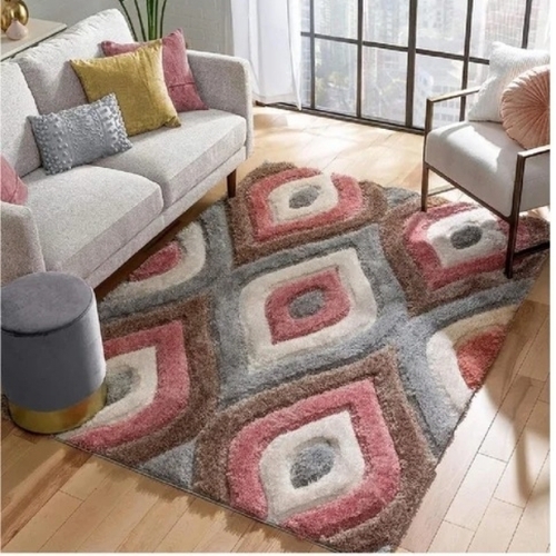10x12 Feet Off White Polyester Silk Carpet