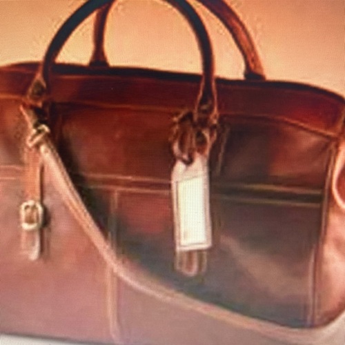 Brown leather bag