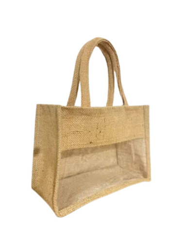 Brown Plain Jute Shopping Bag