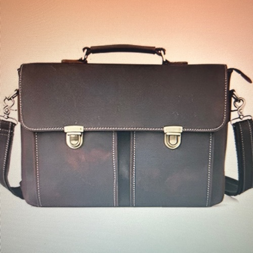 Shoulder bag black leather