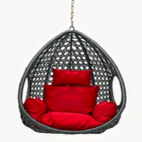 1 Seater Iron Wicker Swing