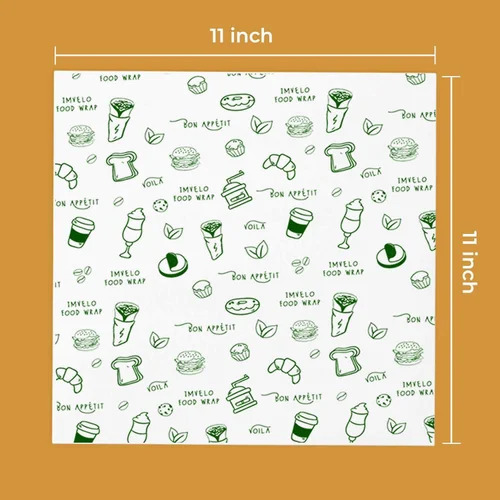 11 X 11 Inch Food Wrapping Paper Sheets