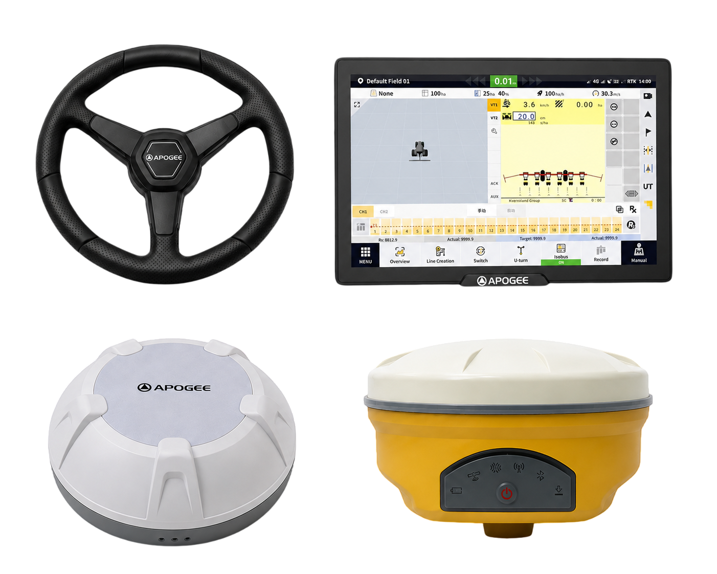 Apogee As-5 Tractor Auto Steering System - Color: Black