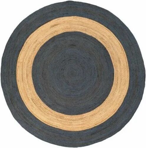Black Natural Jute Floor Mat