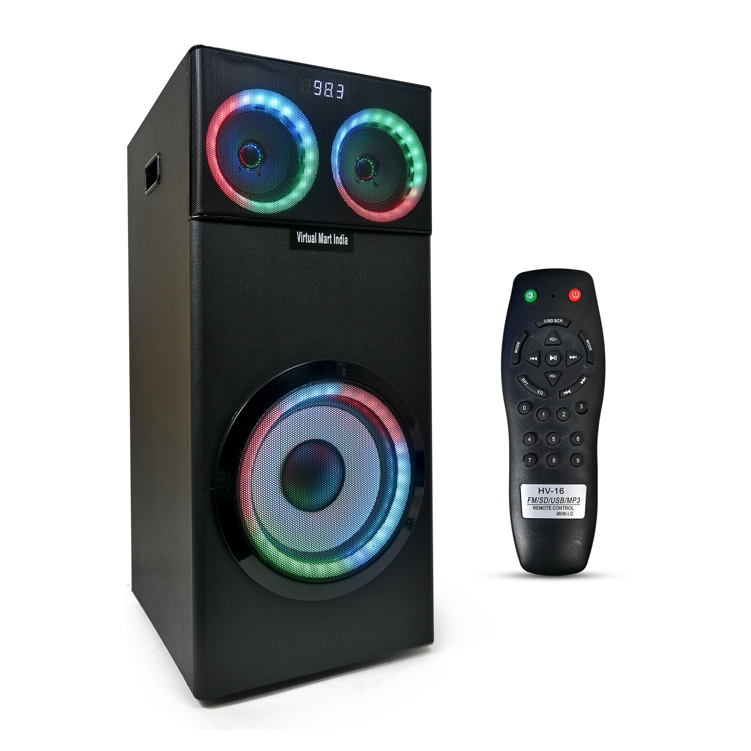Boom Box Tower Speaker High Bass Power - Cabinet Material: Wooden