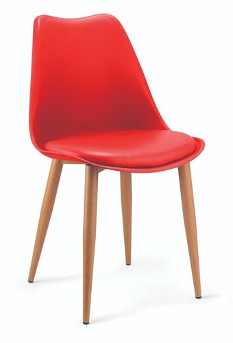 Red Plastic Restaurant Dining Chair