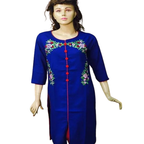 Blue Printed Ladies Kurti