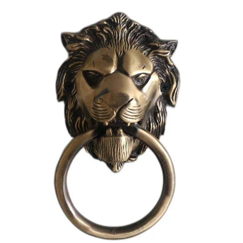 Brass Lion Head Door Knocker