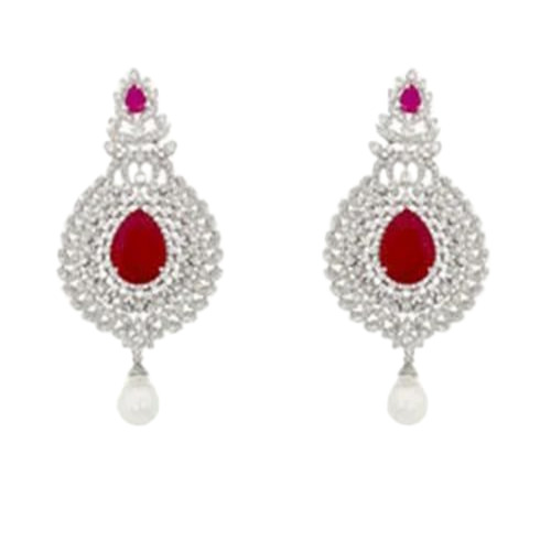 Ladies Fashion White Earrings
