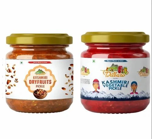 250gm Dilbaro Kashmiri Dry Fruits Pickle Vegetable Combo Pack Pickle