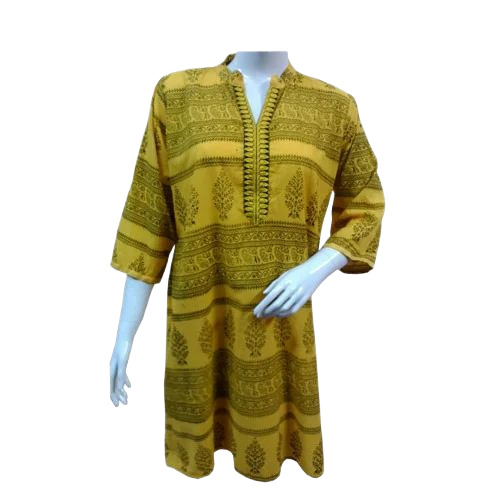 Yellow Ladies Kurti