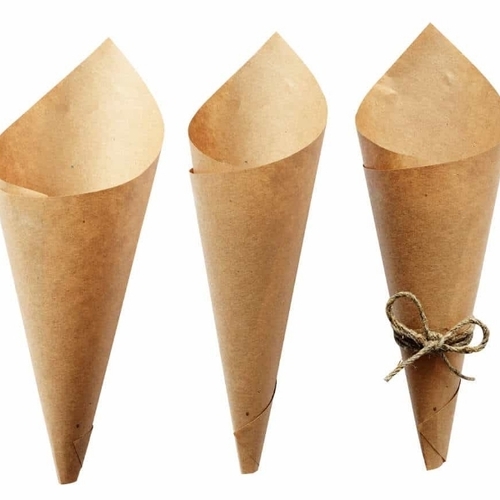 Cardboard Paper Cone - Color: Brown