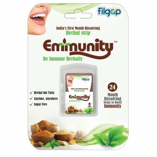 Immunity Booster Dissolving Strip Mouth Freshener - Packet 24 Strips | Soft Dried Strip Shape