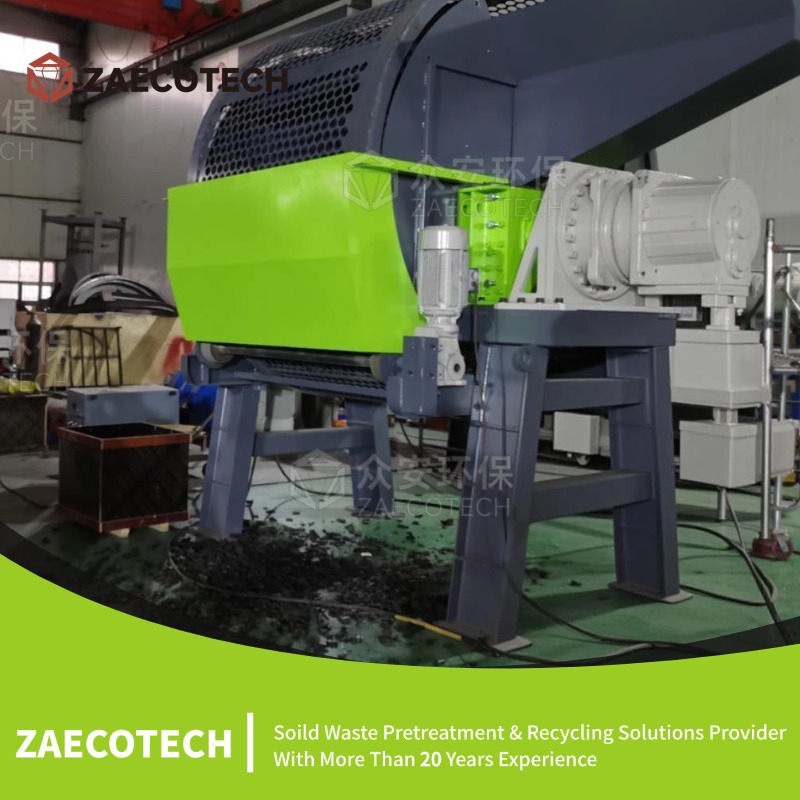 Old Tyre Tire Shredder Machine For Waste Tire Recycling Plant - Material: High-Alloy