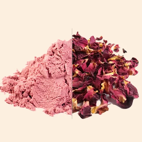 Organic Zing Rose Powder - Rosa Damascena Petals, Red, 1 kg | Cosmetic Grade, Additive-Free, Herbs, Skin & Hair Care