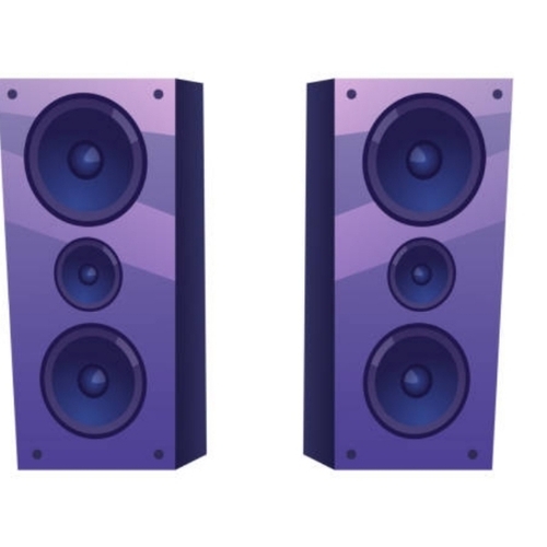 Purple Cartoon Stereo Speaker