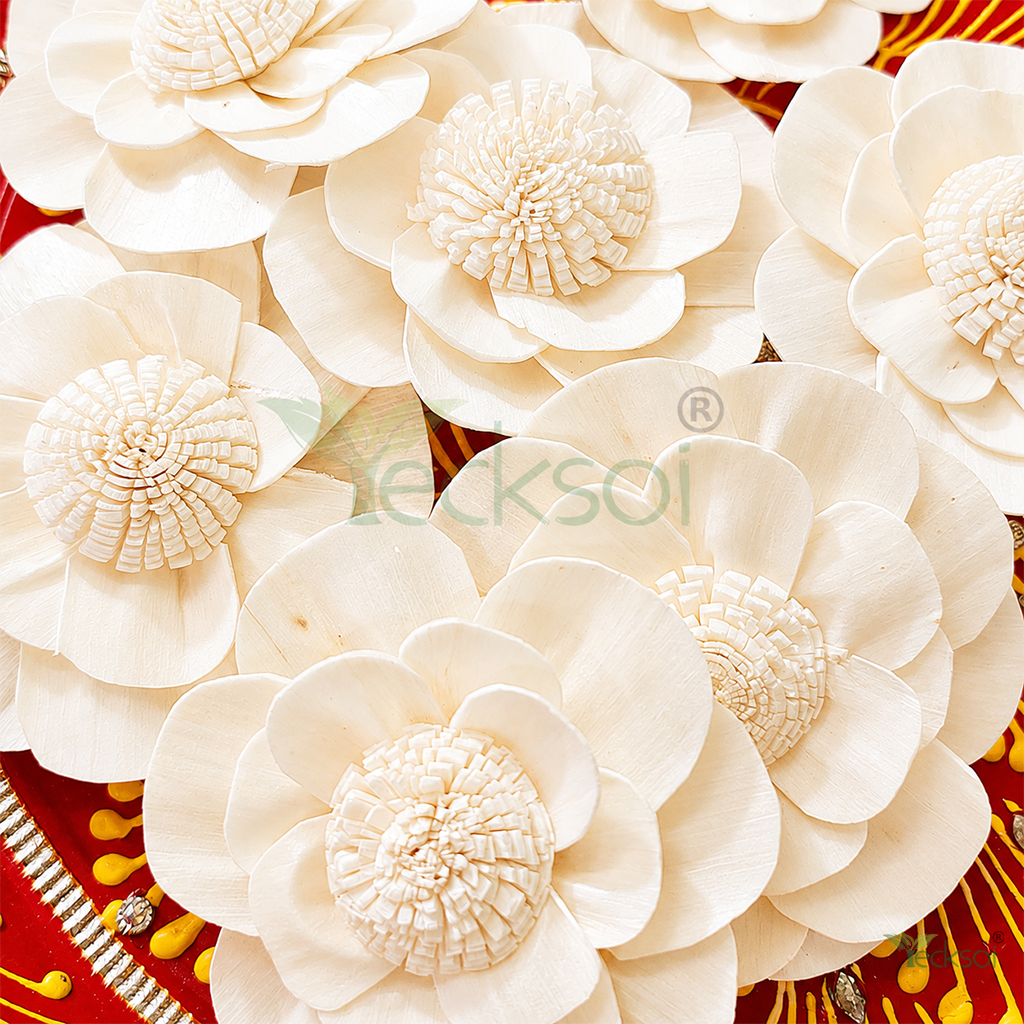 Tecksoi Apple Blossom Sola Wood Flower - Color: Natural