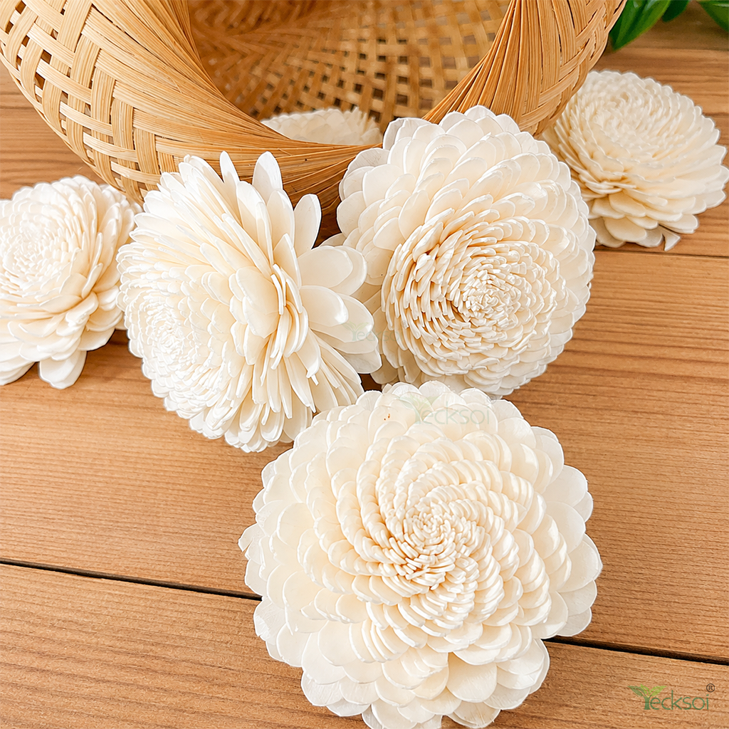 Tecksoi Belle Sola Wood Flower - Color: Natural