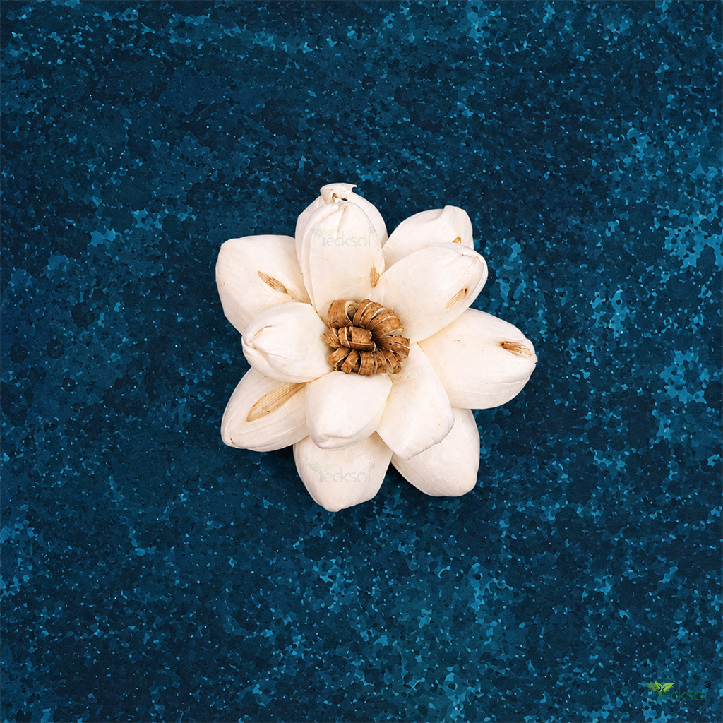 Tecksoi Cape Jasmine Sola Wood Flower - Color: Natural
