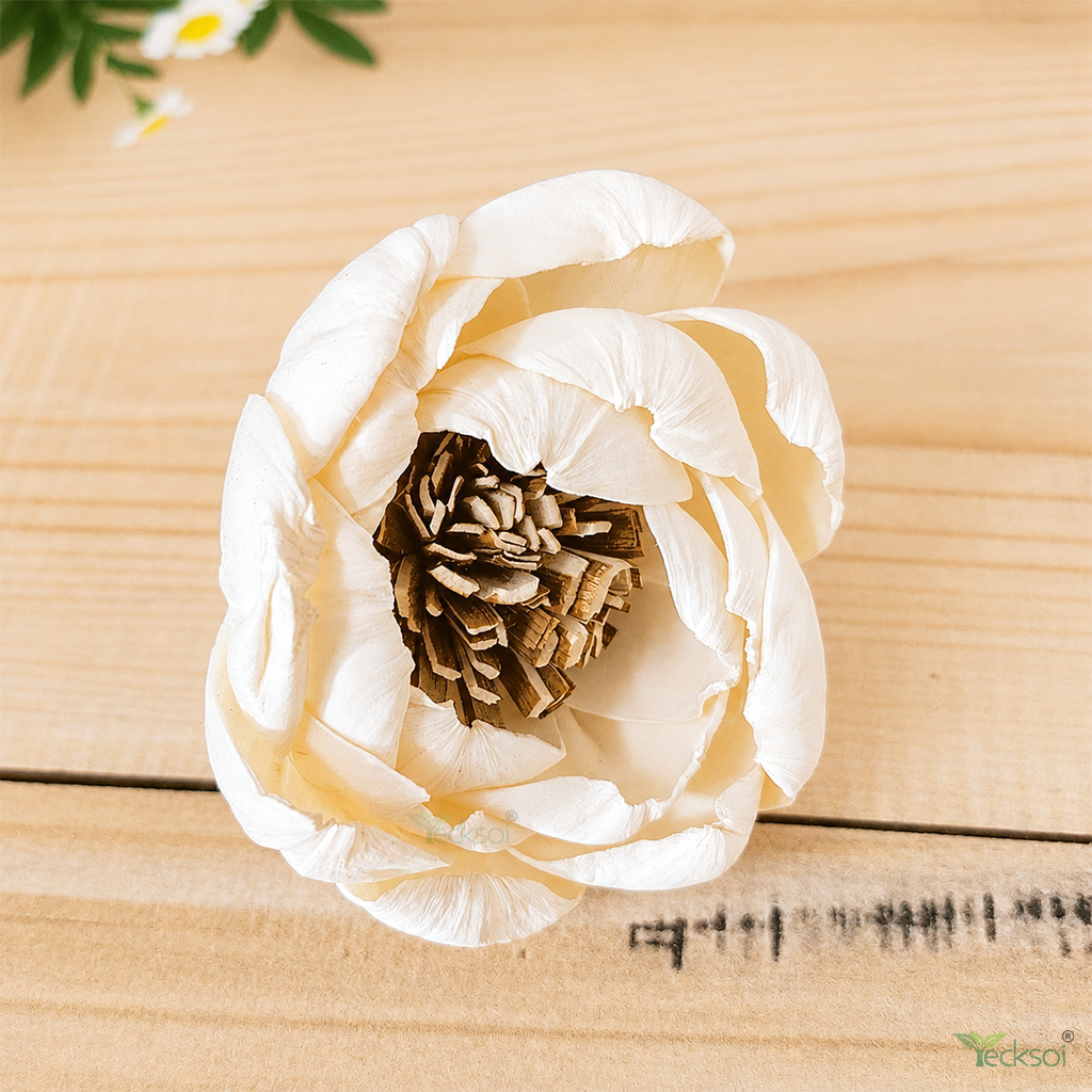 Tecksoi Peony Coral Charm Sola Wood Flowers